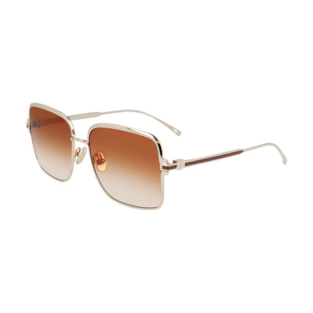 Salvatore Ferragamo Sunglasses Square Full Rim, Gold/Brown Sand Gradient Frame